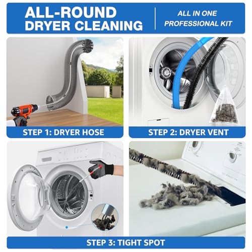 22-Pieces 32-Feet Dryer Vent Cleaner Kit, Dryer Vent Cleaning Kit - view 4