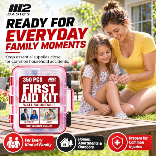 350 Piece Professional Wall-Mount First Aid Kit, Business, Home - view 5