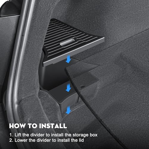 2PCS Rear Trunk Storage Bins with Lids for Tesla Model Y Juniper - view 2