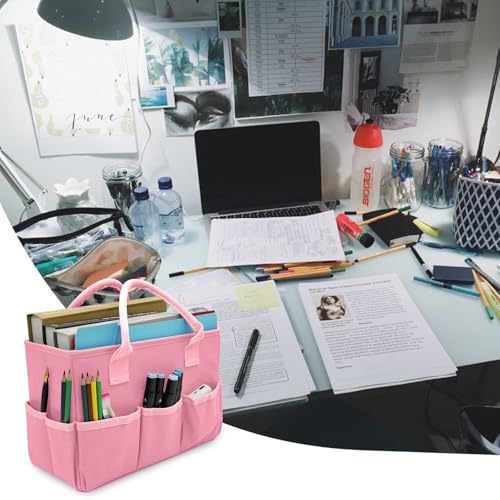 Art Organizer Craft Storage Tote Bag with Multiple Pockets (Pink) - view 5