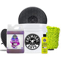 CWS207BK Car Wash Detailing Bucket, Mitt & Accessories Bundle (6 Items) Featuring Extreme Bodywash & Wax Foaming Car Wash Soap, 128 oz (1 Gal) - Works on Cars, Trucks, SUVs, RVs & More