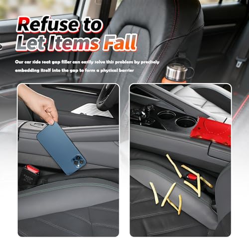 2026 Latest 2PCS Upgraded Car Seat Gap Filler with Fixing Ring,Elastic Car Gap Filler to Avoid Dropping Cell Phones/Keys,Essential Cars Gaps Seat Fillers Cars Accessories - view 3