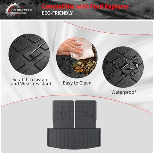 Cargo Mat with 3rd Row Backrest Mat for 2020-2027 Ford Explorer - view 4