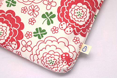 Tekko Canvas Red Book L-shaped Pouch Hana - view 3