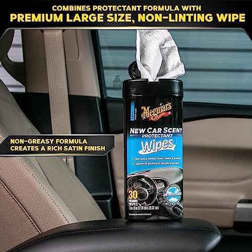 Meguiar’s New Car Scent Protectant Wipes, 30 Count - view 5