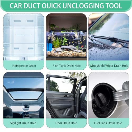 Auto Sunroof Drain Cleaning Tool, 120 Inch Long Flexible Tube Cleaning Brush, Extra Long Pipe Cleaners for Car Sunroof, Windshield Wiper Drain Hole, Trunk Drain & Sewer Maintenance - view 5