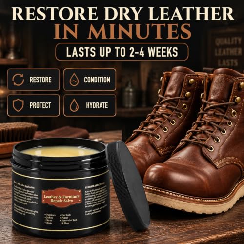 Leather Conditioner and Cleaner Balm for Couches, Car Seats, Boots and Bags - view 4