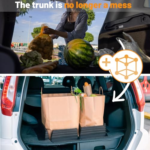 4 Pcs Car Trunk Storage Organizer Blocks for Felt Carpet Free Association Trunk Organizer Multipurpose Containment System - view 3