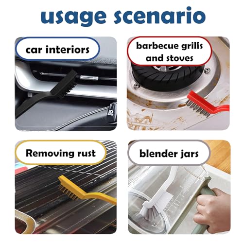 Crevice Cleaning Brush Set, Multi-Purpose Hard Bristle Brushes - view 6