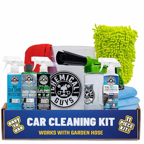 Foam Gun Car Wash Kit With Bucket, Garden Hose Foam Sprayer, Microfiber Towels And Total Interior Cleaner - Complete Auto Detailing Wash And Car Care Bundle