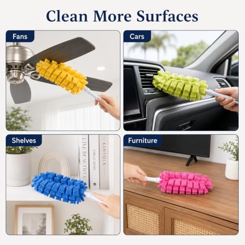 10 Pack Duster Refills with 2 Dusting Wands Reusable Pads - view 3