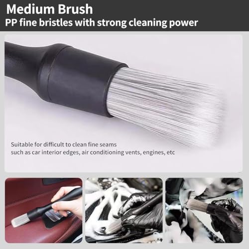 QioTceen Car Detailing Brush Set - 4-Piece Kit for Interior & Exterior Cleaning - Premium Car Wash Brush for Professional Results ﻿car Duster Interior - view 4