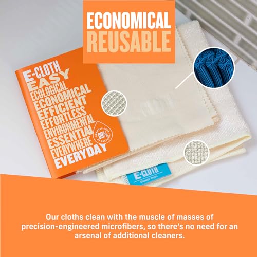 Shower Cleaning Kit, Reusable Microfiber Cleaning Cloth, Ideal Shower Cleaner for Glass, Tile, Ceramic, Bathroom and Bathtub, 100 Wash Guarantee, Ivory, 2 Cloth Set - view 5