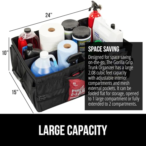 Trunk Organizer for SUV and Cars, Large Capacity Black - view 3