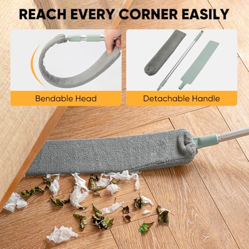 Retractable Gap Dust Cleaner, Artifact,Extendable Duster Cleaning Tool for Hard-to-Reach Areas, Reusable Washable Dusting Wand for Home,Ceiling,Blinds,Under Furniture - view 2