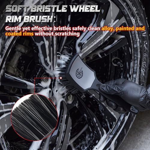Wheel & Tire Brush Set, 2 Pack Car Wheel Brush & Tire Cleaner Brushes - view 4