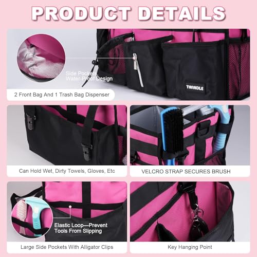 Extra-Large Wearable Cleaning Caddy With Detachable Divider,Cleaning Caddy For Cleaning Supplies Large Cleaning Supply Caddy With Adjustable Shoulder Strap & Waist Belt For Cleaners - view 6
