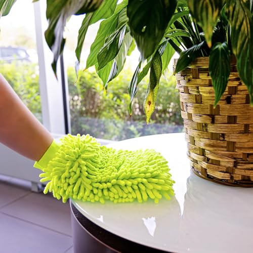 Libman Microfiber Dusting Mitt – Dual-Sided Dusting Glove with Elastic Cuff, Polishing & Dusting Microfiber Fingers, Reusable & Machine-Washable, 10.5” x 7” – Traps Dust, Dirt & Allergens - view 4