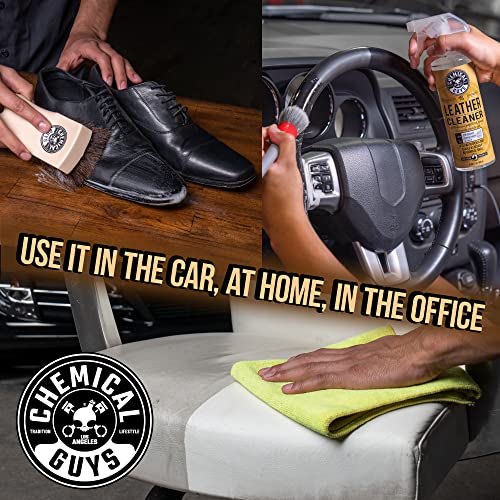 HOL_113 Leather Lovers Kit for Leather Car Interiors, Furniture, Apparel, Shoes, Sneakers, Boots (Works on Natural, Synthetic, Pleather, Faux Leather and More) (5 Items), 16 oz, Black - view 3