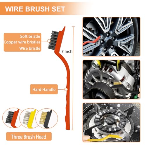 Car Interior Detailing Brush Cleaning Kit, Soft Bristle Dusting Brush, Wire Brush Set, Car Cleaning Gel, Car Accessories Essentials Supplies Tools for Auto,Truck,SUV,RV（6PCS ） - view 4
