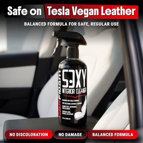 Tesla Interior Cleaner - White Seat & Stain Remover for Model 3, Y, X, S - Safe on Vegan Leather - Removes Dirt, Oils & Light Stains - No Residue - Light Citrus Scent - 16oz Kit - view 4