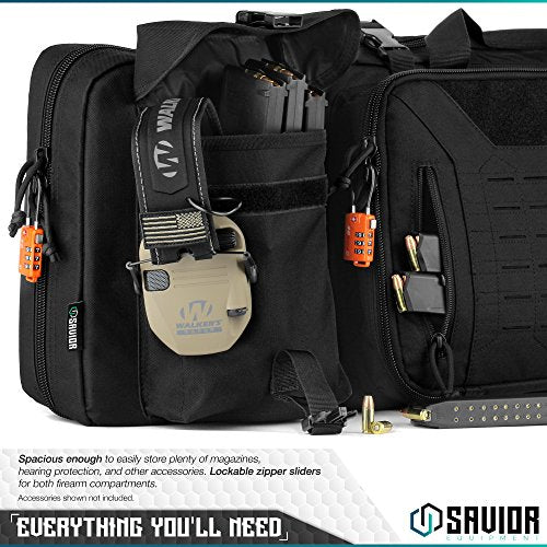 Urban Warfare Tactical Double Long Gun Bag Case Backpack w/Pistol Handgun - view 3