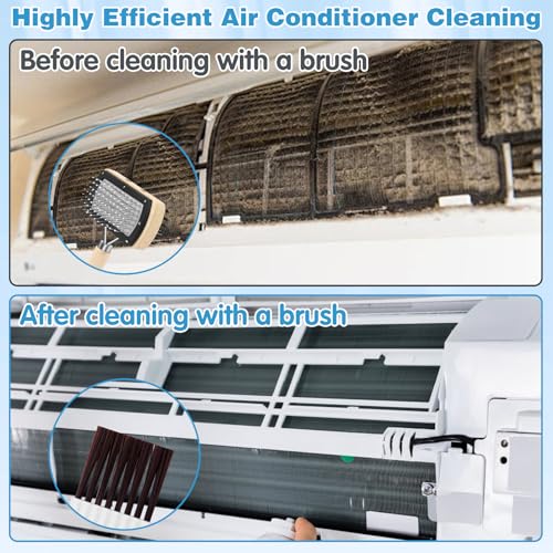 3Pcs Air Conditioner Condenser Fin Cleaning Brush Refrigerator Coil Cleaning Brush Supplies, Stainless Ac Coil Cleaner, Evaporator Coil Cleaner, Mini Split Cleaning Kit Fridge Cleaner Tool - view 3