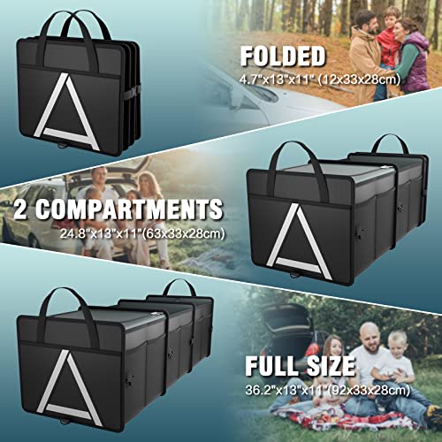 Trunk Organizer Storage with Cooler for Car and SUV (Large, Black) - view 3