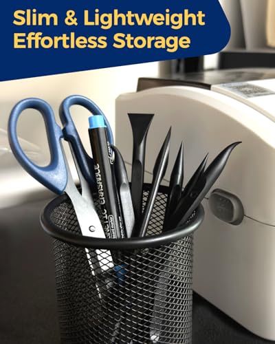 12Pcs Plastic Scraper Tool, Crevice Cleaning Tool, Non-Scratch Car Detailing Supplies for Cleaning, Versatile Label/Sticker Remover & Peeler Tool for Tight Spaces (Black-12Pcs) - view 7