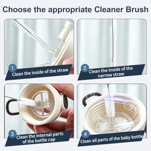 Straw Cleaner Brushes Sets for Stanley Mug,A Set of 12,Crevice Cleaning Brush Long Straw Brushfor Sippy Cup,Tumbler,Water Bottle - view 7