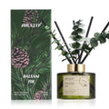 Reed Diffuser Set with 6.76 fl oz Balsam Fir Scent Essential Oils and 3 Leaves & 8 Diffuser Sticks,Bathroom Shelf Decor & Air Freshener, House Bedroom Office Decor & Gifts