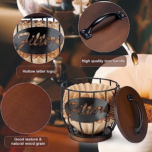 Coffee Filter Holder, Metal Filter Storage Container for 2-4 Cup - view 4