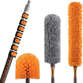36 Foot High Reach Duster Kit with 5-30 ft Telescopic Extension Pole