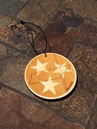 Tennessee Wooden Car Air Freshener - Long Lasting Cool Breeze Scent Diffuses for 365+ Days - Includes Hanging Mirror Diffuser and Fragrance Oil - 100% American Made - view 2
