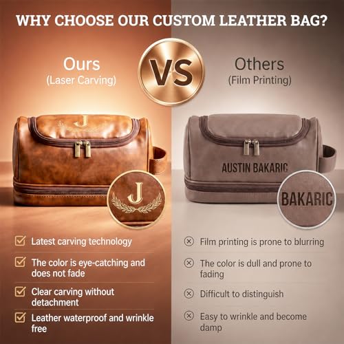 Personalized Toiletry Bag for Men, Initial Toiletry Travel Bag, Gifts Men - view 4