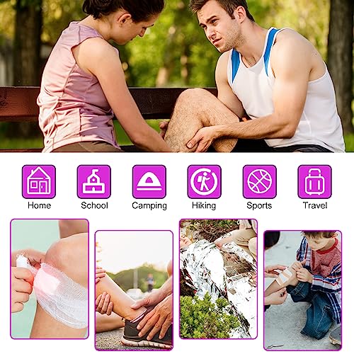 First Aid Kit 300PCS Car Home Camping Essentials Purple - view 3