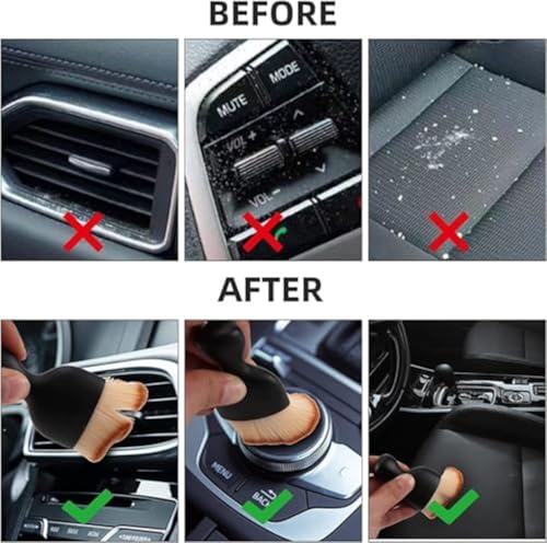 Car Interior Dust Brush | Auto Brushes | Soft Bristles Detailing Brush Tool for Air Conditioner Vents Leather | Gadgets | dust Remover | Static Duster for car Cleaning (1Pcs) - view 7