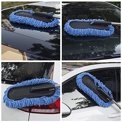 (3 Pack) Microfiber Car Duster Exterior Scratch Free, Extendable Handle, Duster for Black Car, Long Handle Large Design, Car Duster Exterior for Vehicle Outer Dust Cleaning - view 4