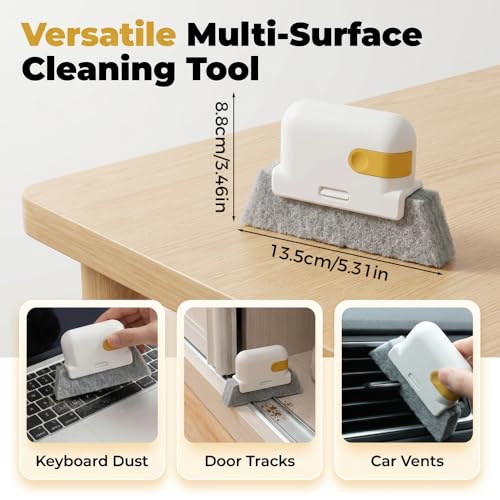 2-in-1 Groove Cleaning Tool, Window Sill Track Cleaner Tools (Gray) - view 4