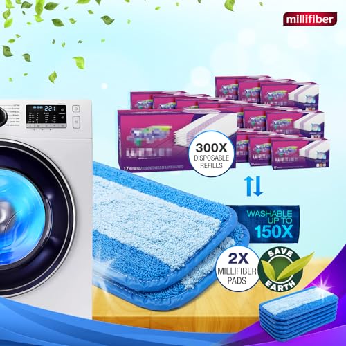 Reusable Mop Pads for Swiffer WetJet Mops (4 Pack), Blue - view 5