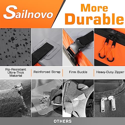 Rooftop Cargo Carrier 15 Cubic, Waterproof Car Roof Bag Soft-Shell Carriers Top Luggage Storage with Slip Mat, 4 Door Hooks & Heavy-Duty PVC for All Vehicle Roof with/Without Rack Cross Bar - view 4