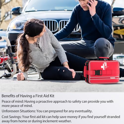 Advanced First Aid Kit, Comprehensive Trauma First Aid Kits with Labelled Compartments for Cars, Home, Office, Backpacking, Camping, Traveling, and Cycling -Upgrade 324 Piece - view 7
