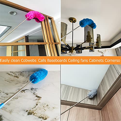3 PCS 15.7 to 35.5 Inch Extendable Telescoping Microfiber Duster Bendable Brush Washable Dusting Brush for Home Office Car - view 7
