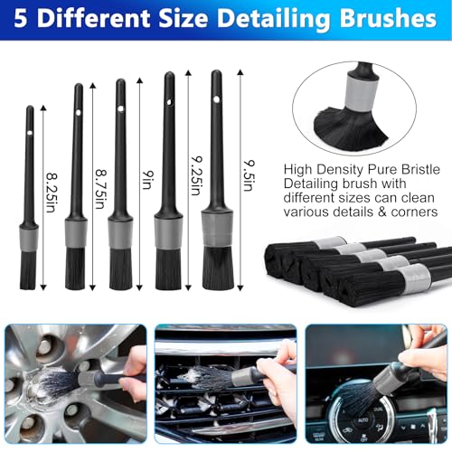 Car Wash Detailing Kit with 62'' Car Wash Mop & Detailing Brushes - view 6