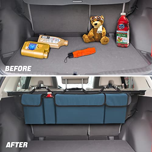 Car Trunk Organizer, Hanging Backseat Storage Bag, Blue - view 4