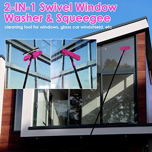 Pink Cleaning Supplies, Duster with Extension Pole for High Ceiling - view 6