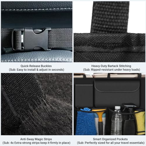 Car Trunk Organizer Large Capacity Backseat Trunk Organizer Storage for SUV - view 4