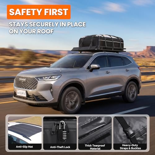 Waterproof Rooftop Cargo Carrier 21 Cubic Feet Soft-Shell Roof Bag - view 5
