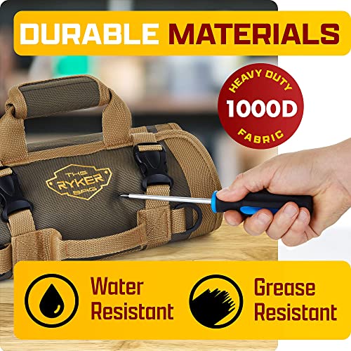 Ryker Heavy Duty Roll Up Tool Bag Organizer w/Detachable Pouches, Gift Men - view 5
