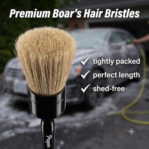 Car Detailing Brush Set for Interior or Exterior | 3-Pack | Ultra Soft Boars Hair Bristles - view 2